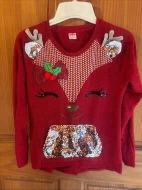 Holiday Time Red Knit Holiday Sweater
